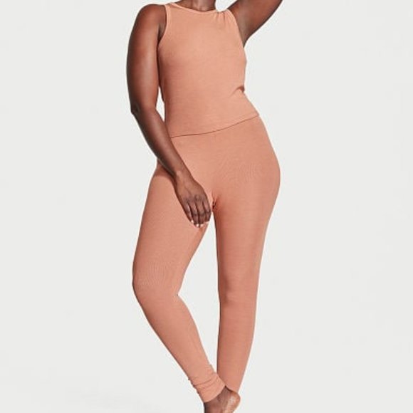 Victoria's Secret Other - VICTORIA'S SECRET XXL Ribbed Modal Tank Legging Set Light Brown So Comfy! NWT